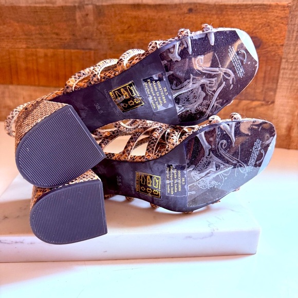 NWT Free People Colette Cinched Heel Python - Picture 10 of 10